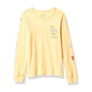 Billabong graphic heart love sleeve tee girls m